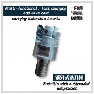เครื่องมือมิลลิ่ง Emet endmills จมูกจมูก/end เครื่องมือกัดตัดสล็อตและร่องเครื่องมือกัดร่องที่มีการปรับตัวแบบเกลียวที่มีเม็ดมีดที่ทำดัชนี